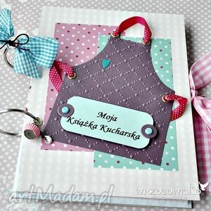 fioletowy fartuszek - książka kucharska, przepiśnik, scrapbooking