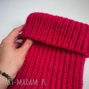 Komin, ocieplacz wełniany, 100 wełny peruwiańskiej - kolor - tuba, ręcznie robiony