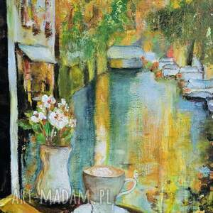 akrylowy na płótnie, 40x50x2 cm, pt. Cappucino, obraz krajobraz