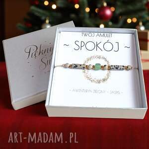 amulet - spokój świąteczne pudełko jaspis, awenturyn