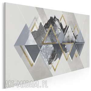 obraz na płótnie - złoty góry skandynawski - 120x80 cm (97401)