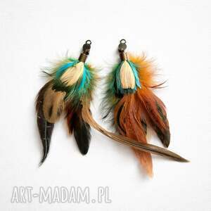 lekkie kolczyki boho pióra końcówka antyalergiczna, wiesz kolo, pier