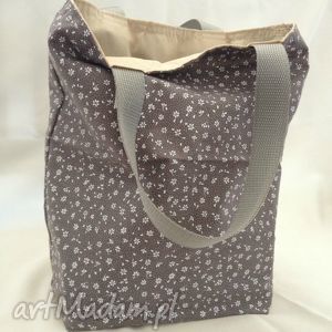 ręczne wykonanie torebki lunchbag by wkml kwiatki bratki