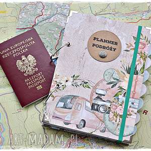 ręcznie zrobione planner podróży, pamiętnik podróży