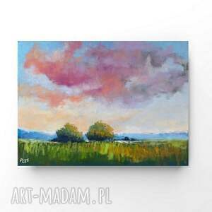 pejzaż - praca formatu 18/24 cm pastele, rysunek