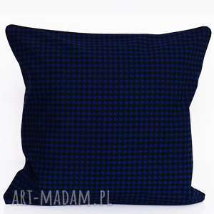 poduszka pepitka navy blue 50x50cm jasiek od majunto pepitkę