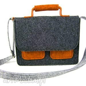 handmade na ramię mess gray - anthracite M. Orange