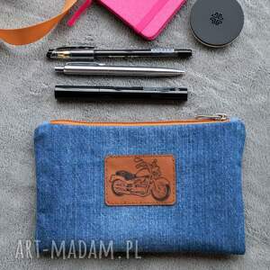 jeansowa kosmetyczka na prezent, saszetka etui torebki, unisex