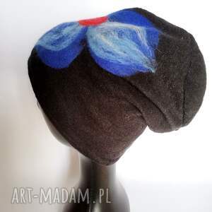 ręcznie zrobione czapki czapka wełniana handmade-czapka handmade na podszewce, rozmiar