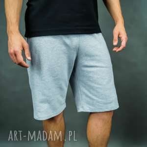 sportowe spodenki dresowe męskie city shorts szare, casual, streetwear