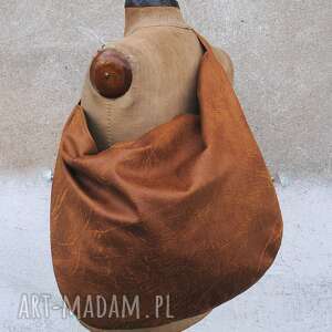 handmade torebki hobo XXL na ramię "brown sugar"