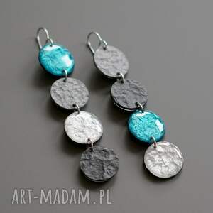 studio blureco długie kolczyki z masy papierowej ekologiczna biżuteria prezent