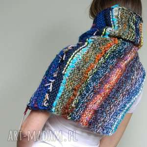 handmade kominy boho szal tuba crazy colors