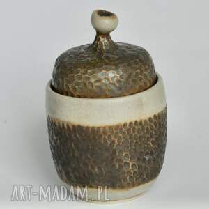Pojemnik ceramiczny Żołądź w kolorach ziemi - handmade z art-Madam.pl