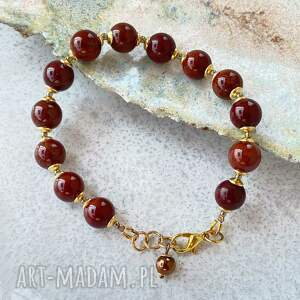 jesienna bransoletka z brązowym turkusem c1102 jesiennej kolorystyce