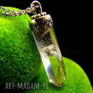 Naszyjnik Sopel Złociste Włosy Wenus - Srebro Kwarc z Rutylem, nehesi