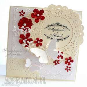 kartka ślubna z imionami - Scrapbooking
