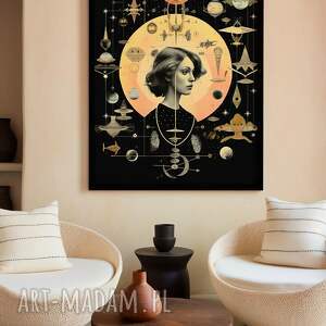 plakaty plakat kobieta kolaż astrologia - format 61x91 cm
