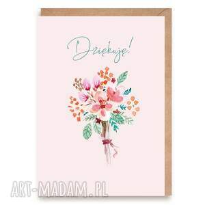 kartki kartka z podziękowaniem kwiaty