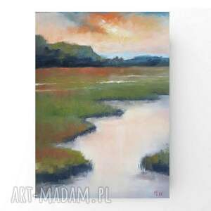 pejzaż - praca formatu 24/18 cm pastele suche