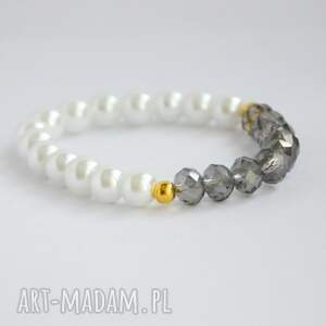 handmade bracelet by sis: perły z kryształami