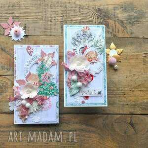 prezenty na święta Zestaw kartek 2szt. Kartki świąteczne
