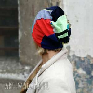 handmade czapki czapka damska patchworkowa rozmiar uniwersalny, przejściówka