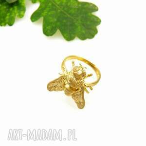 pszczoła złota - pierścionek srebrny