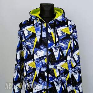 bluza męska rozpinana geometria z meszkiem