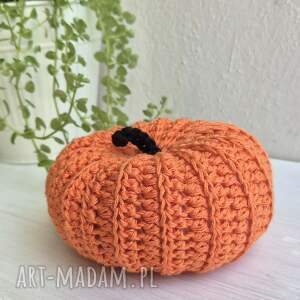dynia szydełkowa z bawełnianej włóczki - średnia pomarańczowa