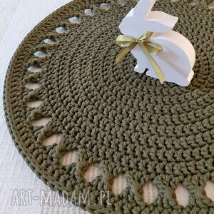 SZNURKOWA SERWETA ŚREDNICY 58CM, ze sznurka, dodatki