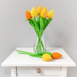 hand-made dekoracje bukiet tulipanów na dzień babci i dziadka