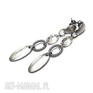 chain vol 5 - kolczyki srebro 925, eleganckie, swarovski, wiszące