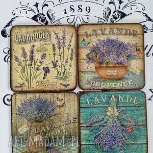 Dekoracyjne podkładki Lawenda decoupage, shabby chic