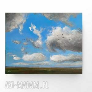 Obraz akrylowy LEKKOŚĆ 40x50 cm - niebiesko-szary, gotowy do zawieszenia