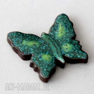 motyl - broszka ceramiczna skandynawski, minimalizm, design kolor wiosna