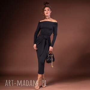 julietta black - bluzka z odsłoniętymi ramionami, elegancka, ponadczasowa