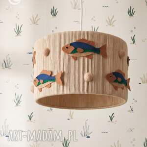 Lampa sufitowa Noc - skandynawski abażur handmade do pokoju dziecka