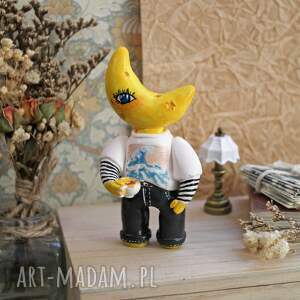 dekoracje moon boy figurka księżyc, sztuka alternatywna, indie aesthetic, pop