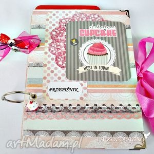 ręcznie zrobione scrapbooking albumy delicious cupcake - przepiśnik