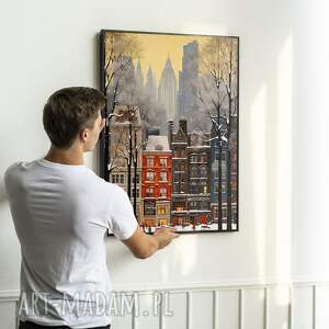 Nowy Jork zimą - format 50x70 cm plakaty, plakat nyc