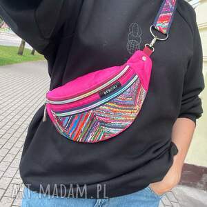 nerka m etno fuksja miniportfelik gratis slow fashion, polskie rękodzieło