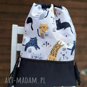 Plecak w koty - workoplecak, kocie sprawy, nieprzemakalny