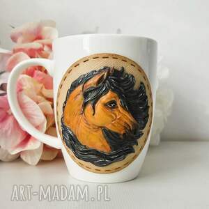 Prezent Koń arabski - kubek ręcznie dekorowany, dla koniary