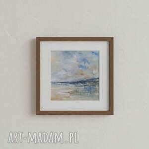 morze - akwarela formatu 15/15 cm kwadrat