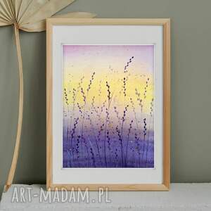 Oryginalna akwarela 23x31cm, łąka, sztuka, plakaty