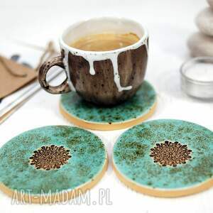 Prezent Ceramiczne podkładki pod kubek, filiżankę - hygge