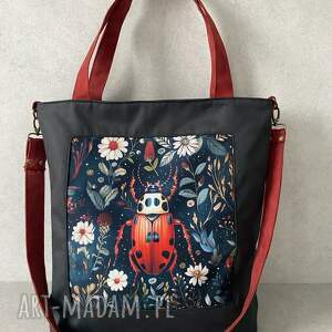 na XXL - print chrząszcz, torba na ramię