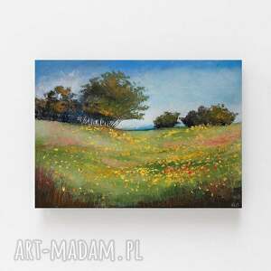 wiosenna łąka - rysunek pastelami suchymi