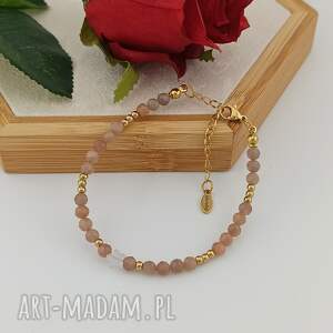 iskrelia złota bransoletka z kamieni naturalnych kamień słoneczny kryształ